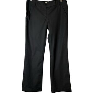 Anthropologie Elevenses Black Dress Pants Cuffed Hem Work Office‎ Career Size 8